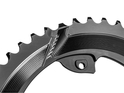 ABSOLUTE BLACK Chainring Sub Compact oval 2X BCD 110 4 Hole asymmetric | Dura Ace 9100 | Ultegra R8000 | black outer Ring 46 Teeth