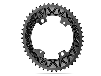 ABSOLUTE BLACK Chainring Sub Compact oval 2X BCD 110 4 Hole asymmetric | Dura Ace 9100 | Ultegra R8000 | black outer Ring 48 Teeth