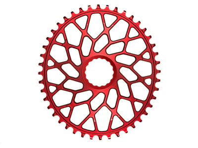 ABSOLUTE BLACK Chainring Direct Mount oval | Easton EC90 SL Cinch crank | red 44 Teeth