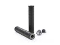 ABSOLUTE BLACK Griffe MTB Silikon Dual Density Enduro Grips mit Aluminium Lenkerstopfen | grau