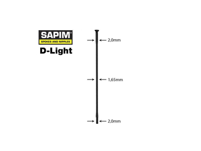 SAPIM Speiche D-Light Straightpull schwarz 306 mm