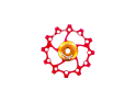 KCNC Jockey Wheel | Long Teeth | 12 Teeth red