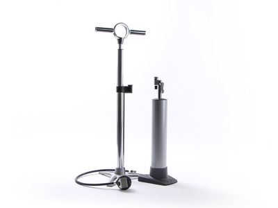 Bike pump best sale with reservoir