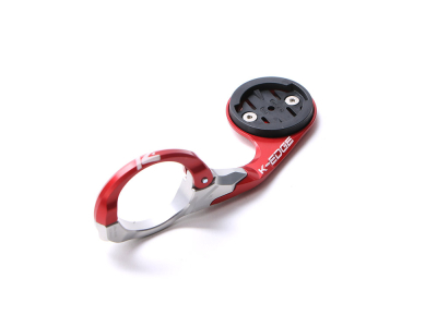 K-EDGE Computerhalter Lenkerhalterung Pro Race Mount fr Garmin Edge | Forerunner Gerte rot-silber