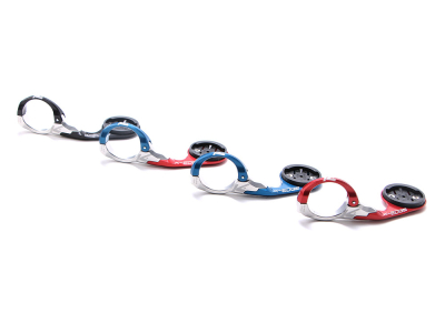 K-EDGE Computerhalter Lenkerhalterung Pro Race Mount fr Garmin Edge | Forerunner Gerte farbig blau-silber-rot