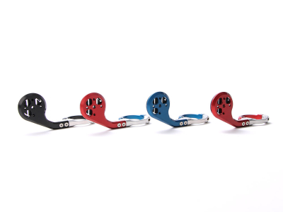 K-EDGE Computerhalter Lenkerhalterung Pro Race Mount fr Garmin Edge | Forerunner Gerte farbig blau-silber-rot