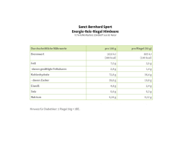SANCT BERNHARD SPORT Energybar Rice Raspberry | 50g Bar