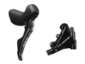 SHIMANO 105 R7000 Disc Brake Shift- | Brakelever ST-R7025 + Br-R7070 Flat Mount Brake Caliper with Brakehose and Shift Cable | black