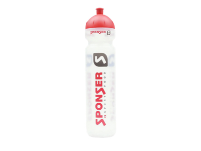 SPONSER Trinkflasche | 1000 ml transparent-rot