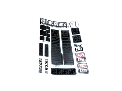 ROCKSHOX Decal Set for 30 | 32 | RS1 Suspension Fork | colored black (stealth)