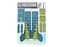 ROCKSHOX Decal Set for 35 mm Suspension Fork | Troy Lee Design colored blue-yellow