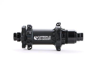 CARBON-TI Rear Hub X-Hub SP 6-Hole BOOST 148 XD for 12x148 mm Thrue Axle | Freehub SRAM XD green 24 Holes