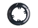 ABSOLUTE BLACK Chainring Premium Round Road 2-speed BCD 110 4 Hole asymmetric | Dura Ace R9100 | Ultegra R8000 | grey outer Ring