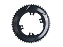 ABSOLUTE BLACK Chainring Premium Round Road 2-speed BCD 110 4 Hole asymmetric | Dura Ace R9100 | Ultegra R8000 | grey outer Ring 52 Teeth