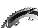 ABSOLUTE BLACK Chainring Premium Round Road 2-speed BCD 110 4 Hole asymmetric | Dura Ace R9100 | Ultegra R8000 | grey outer Ring 52 Teeth