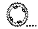 ABSOLUTE BLACK Chainring Oval Gravel | narrow wide 1-speed BCD 110/4 asymmetric | Dura Ace R9100 | Ultegra R8000 | black 46 Teeth