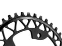 ABSOLUTE BLACK Chainring Oval Gravel | narrow wide 1-speed BCD 110/4 asymmetric | Dura Ace R9100 | Ultegra R8000 | black 46 Teeth