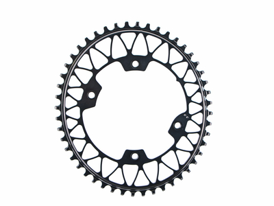 ABSOLUTE BLACK Chainring Oval Gravel | narrow wide 1-speed BCD 110/4 asymmetric | Dura Ace R9100 | Ultegra R8000 | grey