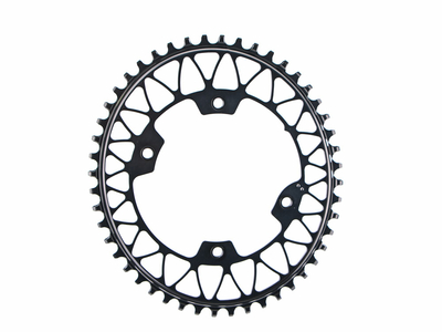 ABSOLUTE BLACK Chainring Oval Gravel | narrow wide 1-speed BCD 110/4 asymmetric | Dura Ace R9100 | Ultegra R8000 | grey 44 Teeth