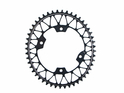 ABSOLUTE BLACK Kettenblatt Oval Gravel | narrow wide 1-fach LK 110 4 Loch asymmetrisch | Dura Ace R9100 | Ultegra R8000 | grau 44 Zähne