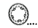 ABSOLUTE BLACK Chainring Oval Gravel | narrow wide 1-speed BCD 110/5 | black