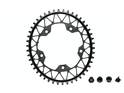 ABSOLUTE BLACK Chainring Oval Gravel | narrow wide 1-speed BCD 110/5 | black 44 Teeth