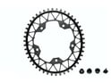 ABSOLUTE BLACK Chainring Oval Gravel | narrow wide 1-speed BCD 110/5 | black 50 Teeth