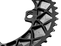 ABSOLUTE BLACK Chainring Premium Oval Road 2X BCD 110 4 Hole asymmetric | FSA ABS Cranks | black outer Ring