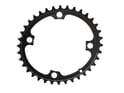 ABSOLUTE BLACK Chainring Premium Oval Road 2X BCD 110 4 Hole asymmetric | FSA ABS Cranks | black inner Ring 36 Teeth