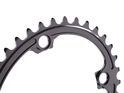 ABSOLUTE BLACK Chainring Premium Oval Road 2X BCD 110 4 Hole asymmetric | FSA ABS Cranks | black inner Ring 36 Teeth