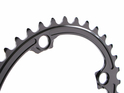ABSOLUTE BLACK Chainring Premium Oval Road 2X BCD 110 4 Hole asymmetric | FSA ABS Cranks | black inner Ring 39 Teeth
