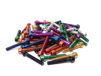 Aluminium screw M5x30 Conical Head purple