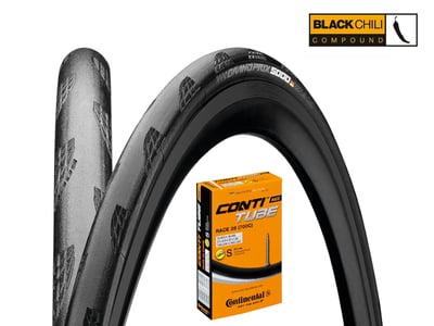 CONTINENTAL Tire Bundle Grand Prix 5000 28" | Continental Tube Race 28  Tire 700 x 23C Tube Race Light 60 mm