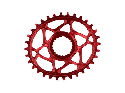 ABSOLUTE BLACK Kettenblatt Direct Mount oval | 12-fach HG+ fr Shimano XTR M9100/XT M8100/SLX M7100 Kurbel | rot 30 Zhne