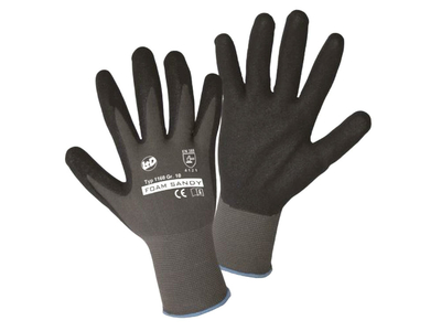 NITRAS Workshop gloves with nitrile coating | black L