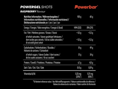 POWERBAR Energy Gum Powergel Shots RaspBerry