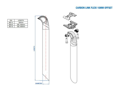 RITCHEY Seatpost Superlogic One Bolt Carbon 31.6 mm