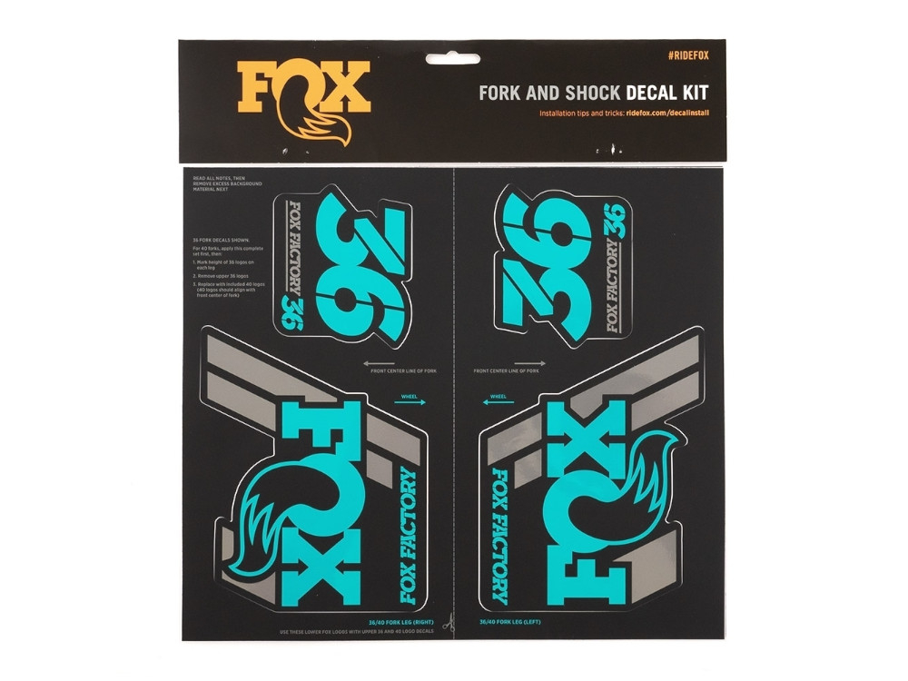 Ik was mijn kleren Zuidwest liefdadigheid FOX Sticker 2019 Decal Set AM Heritage for Fork and Shock | turquoise,  36,00 €