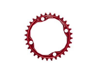 BLACKseries by ABSOLUTE BLACK Chainring 1-speed BCD 104 | 4-Bolt narrow wide red