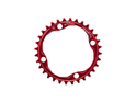 BLACKseries by ABSOLUTE BLACK Chainring 1-speed BCD 104 | 4-Bolt narrow wide red