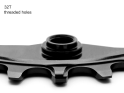 BLACKseries by ABSOLUTE BLACK Kettenblatt oval 1-fach LK 104 | 4-Loch narrow wide rot