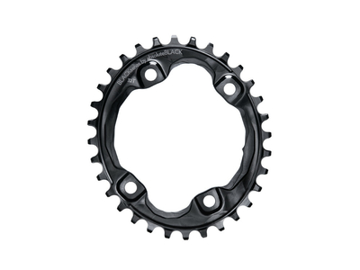 BLACKseries by ABSOLUTE BLACK Chainring oval 1-speed XT M8000 BCD 96 | 4 Bolt narrow wide black