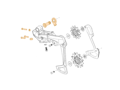 SRAM Mounting Kit HEX5 for XX1 Eagle / X01 Eagle Rear Derailleur | black