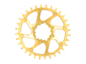 CRUEL COMPONENTS Chainring round VoR Direct Mount 6 mm Offset for SRAM DUB/GXP Cranks | gold 32 Teeth