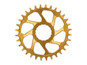 CRUEL COMPONENTS Chainring round VoR Direct Mount 4 mm Offset for Race Face Cinch Cranks | gold