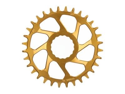 CRUEL COMPONENTS Chainring round VoR Direct Mount 4 mm Offset for Race Face Cinch Cranks | gold 34 Teeth