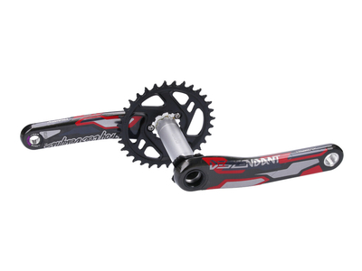 TRUVATIV Crankset Descendant Carbon TLD -Troy Lee Designs- CoLab 1x12 Eagle DUB BOOST | X-SYNC 2 Direct Mount 32t red 165 mm