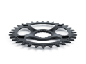 GARBARUK Chainring Round Direct Mount | 1-speed narrow-wide Shimano XTR M9100 | 28 Teeth silver
