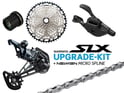 SHIMANO SLX Upgrade Kit M7120 1x12-fach / Newmen Gen2 Micro Spline Freilauf | Kassette 10-45 Zähne Schalthebel SL-M7100 | mit Schelle
