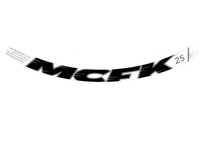 MCFK Sticker for rims | Road | 55 mm silver